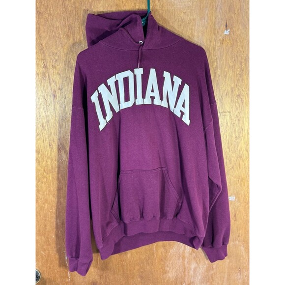 Vintage Indiana University‎ IU Hoosiers Hoodie Sweater Tultex XL USA - Picture 1 of 8